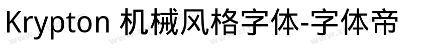 Krypton 机械风格字体字体转换